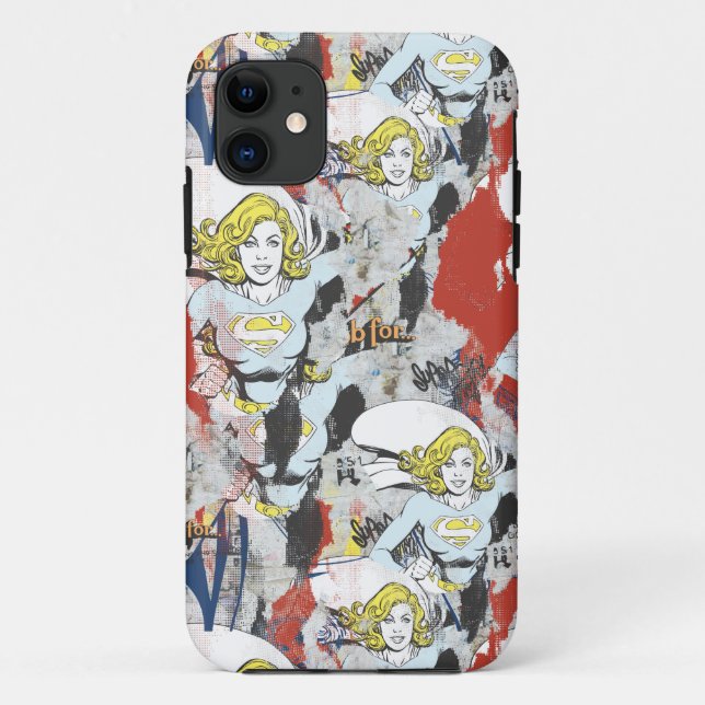 Supergirl Comic Capers Pattern 5 Case-Mate iPhone Case (Back)