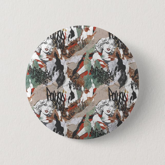 Supergirl Comic Capers Pattern 6 6 Cm Round Badge (Front)