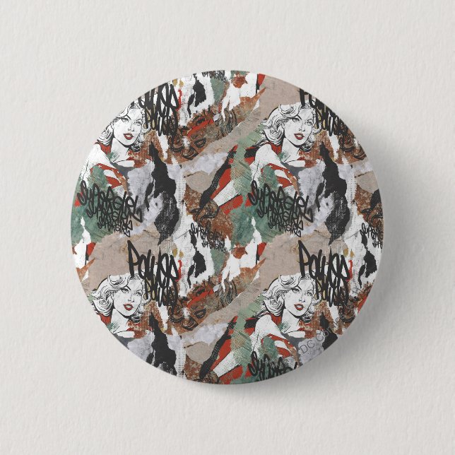 Supergirl Comic Capers Pattern 6 Cm Round Badge (Front)