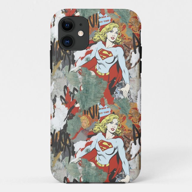 Supergirl Comic Capers Pattern 8 Case-Mate iPhone Case (Back)