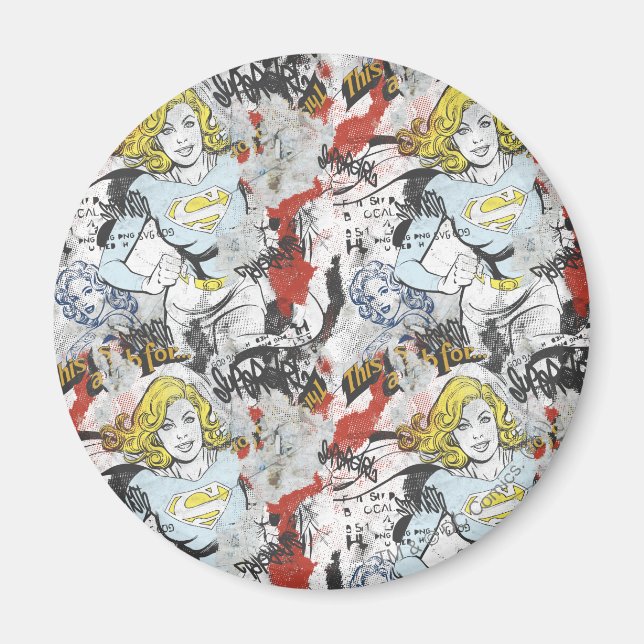 Supergirl Comic Capers Pattern 9 Magnet (Front)