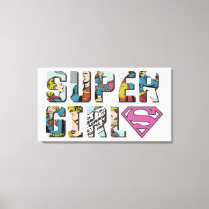 Supergirl Comic Logo Canvas Print