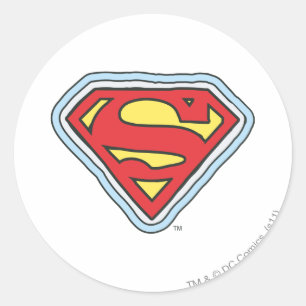 Supergirl Comic Logo Classic Round Sticker