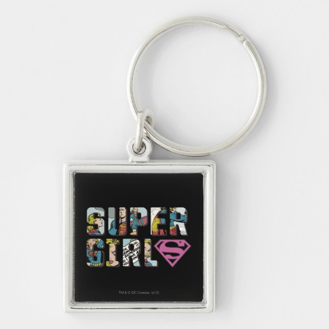 Supergirl Comic Logo Key Ring (Front)