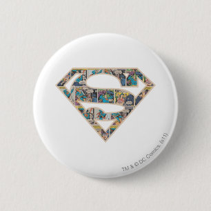 Supergirl Comic Strip Logo 6 Cm Round Badge