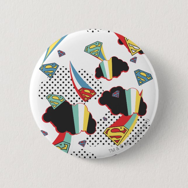 Supergirl Crazy Sky 6 Cm Round Badge (Front)