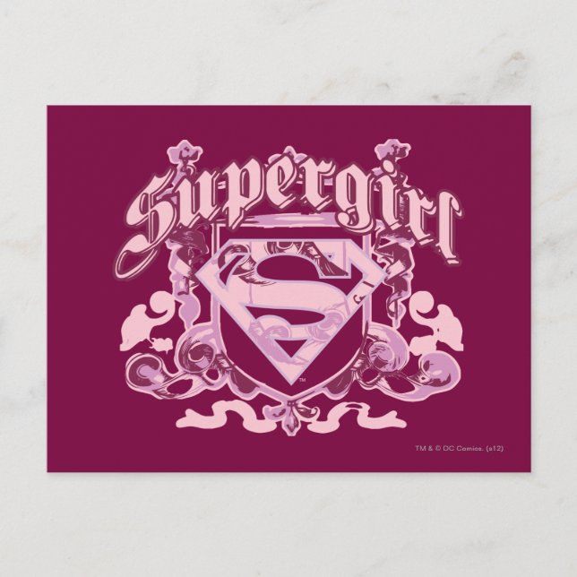Supergirl Crest Design Postcard (Front)