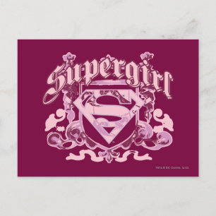 Supergirl Crest Design Postcard