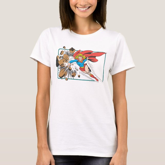 Supergirl Destroys Boulder T-Shirt (Front)