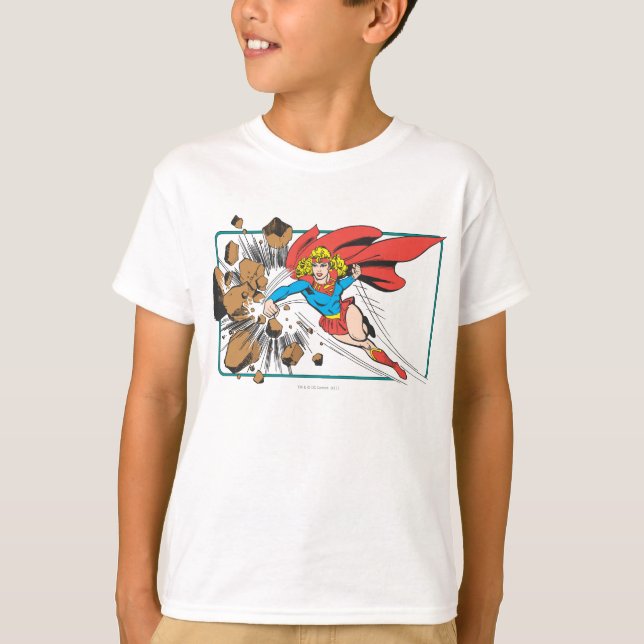 Supergirl Destroys Boulder T-Shirt (Front)