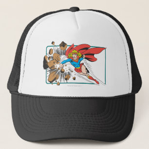 Supergirl Destroys Boulder Trucker Hat