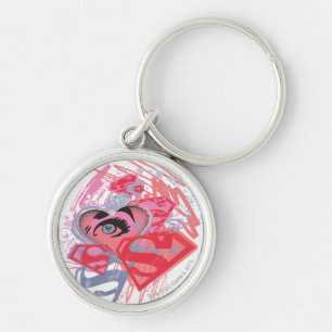 Supergirl Diamonds and Lips Key Ring