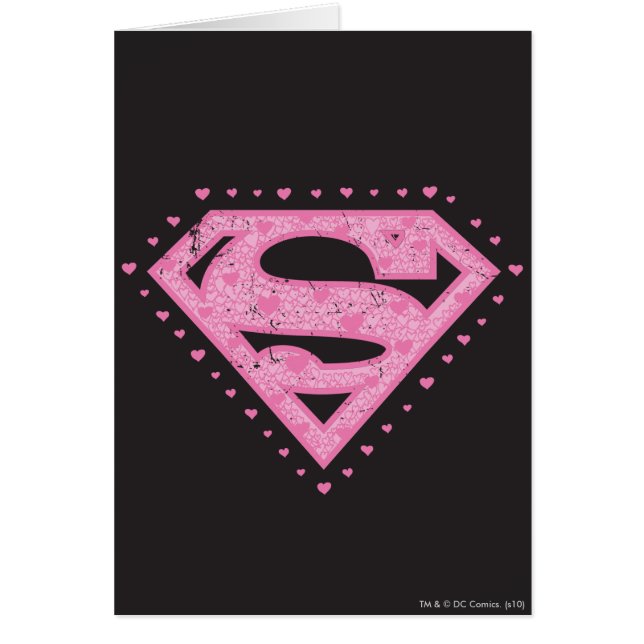 Supergirl Distressed Logo Black and Pink (Front)