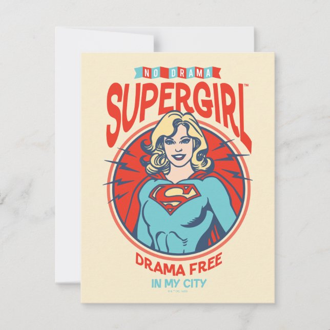 Supergirl Drama Free In My City Card (Front)