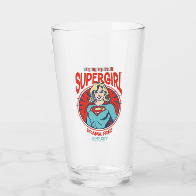 Supergirl Drama Free In My City Glass (Front)