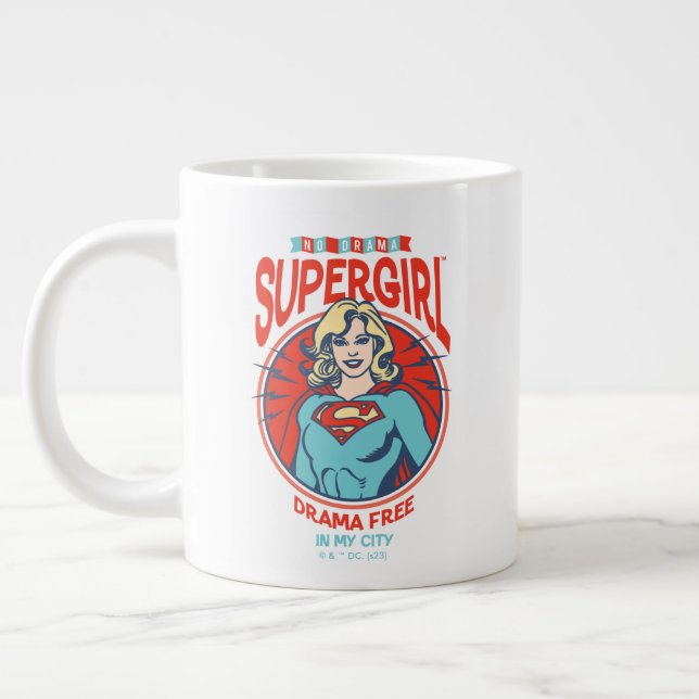 Supergirl Drama Free In My City Large Coffee Mug (Left)