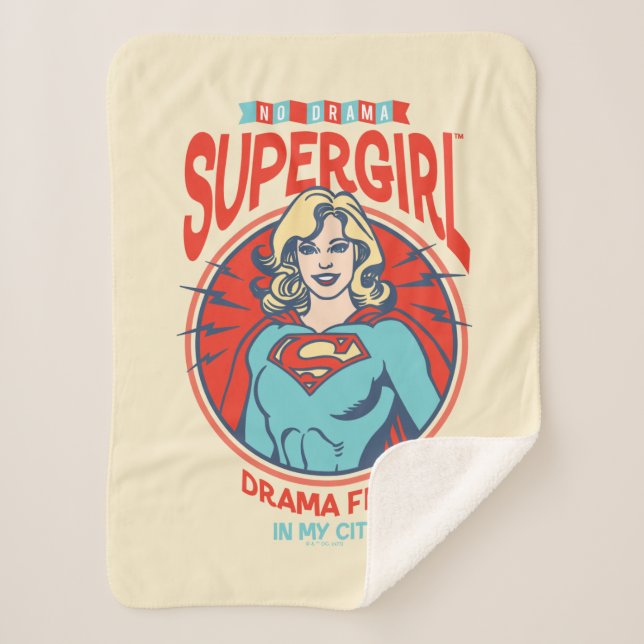 Supergirl Drama Free In My City Sherpa Blanket (Front)