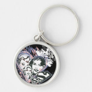 Supergirl Face Collage Key Ring