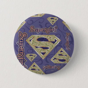Supergirl Fancy Logo Collage 6 Cm Round Badge