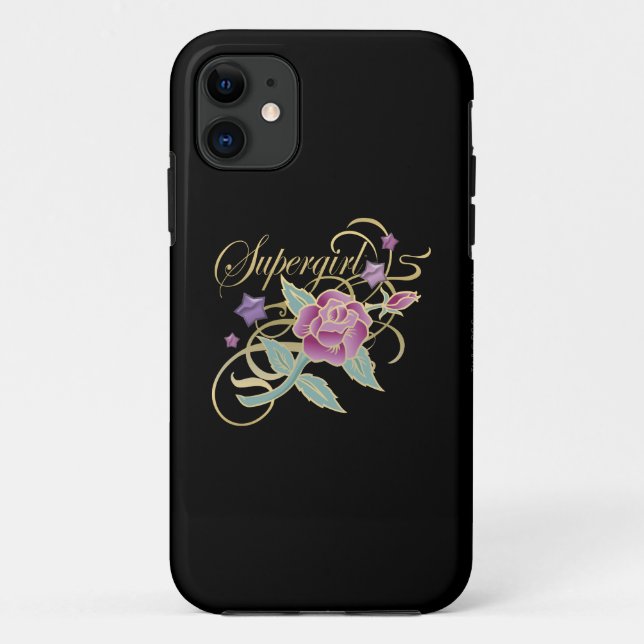Supergirl Fancy Roses Case-Mate iPhone Case (Back)
