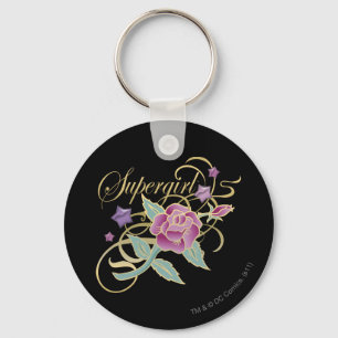 Supergirl Fancy Roses Key Ring
