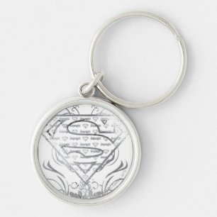 Supergirl Fancy Silver Logo Key Ring