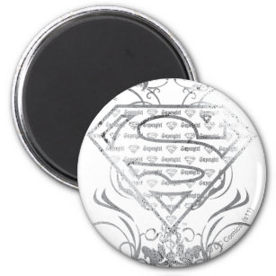 Supergirl Fancy Silver Logo Magnet