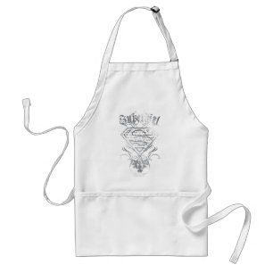 Supergirl Fancy Silver Logo Standard Apron