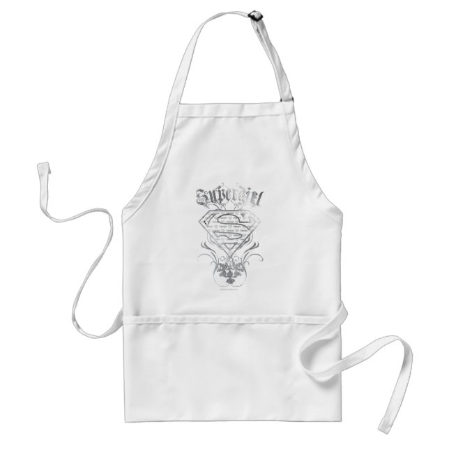 Supergirl Fancy Silver Logo Standard Apron (Front)