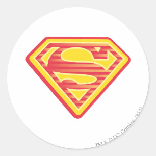 Supergirl Far-Out Logo Classic Round Sticker