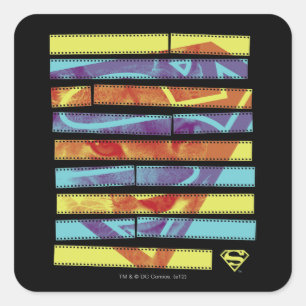 Supergirl Filmstrip Square Sticker