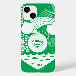 Supergirl Floral Peace Heart Graphic Case-Mate iPhone 14 Case