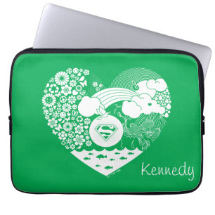 Supergirl Floral Peace Heart Graphic Laptop Sleeve