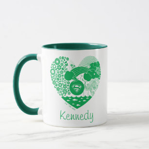 Supergirl Floral Peace Heart Graphic Mug