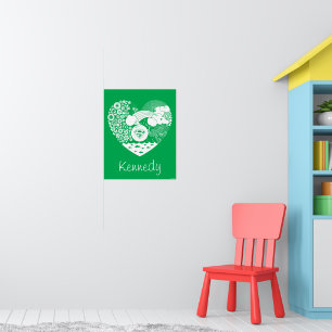 Supergirl Floral Peace Heart Graphic Poster