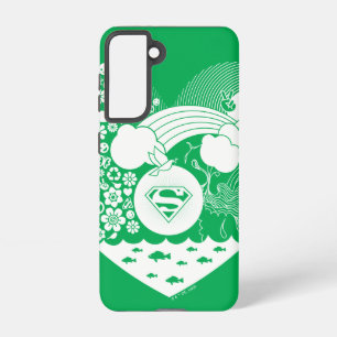 Supergirl Floral Peace Heart Graphic Samsung Galaxy Case