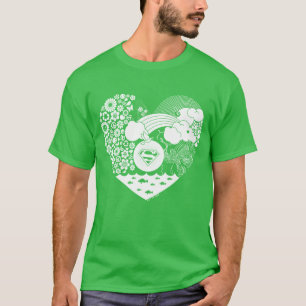 Supergirl Floral Peace Heart Graphic T-Shirt