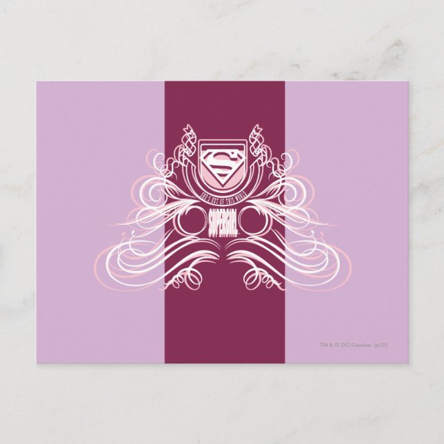 Supergirl Flourish Design Postcard (Front)