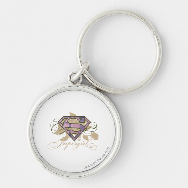 Supergirl Flowers Key Ring (Front)