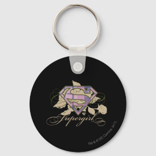 Supergirl Flowers Key Ring