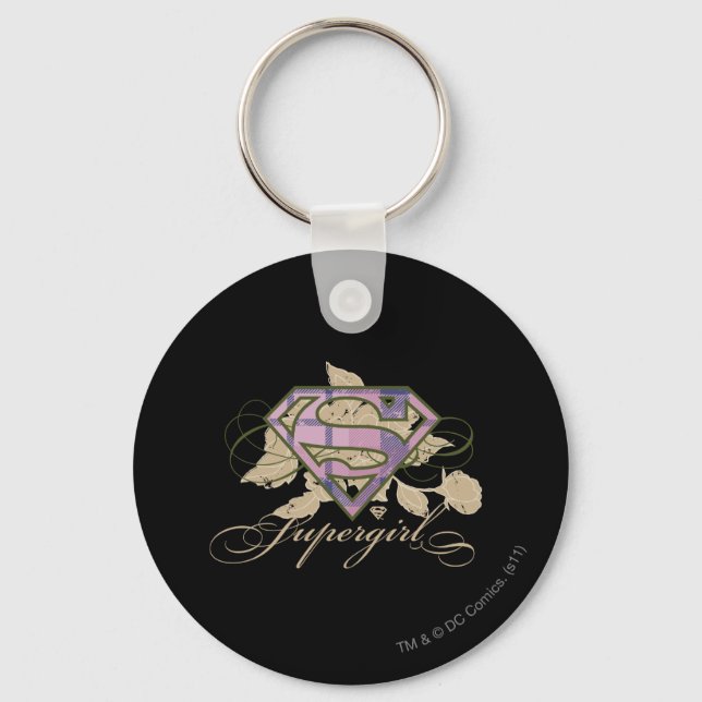 Supergirl Flowers Key Ring (Front)