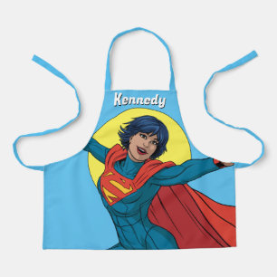 Supergirl Flying in Blue Suit Apron