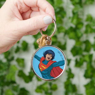Supergirl Flying in Blue Suit Key Ring