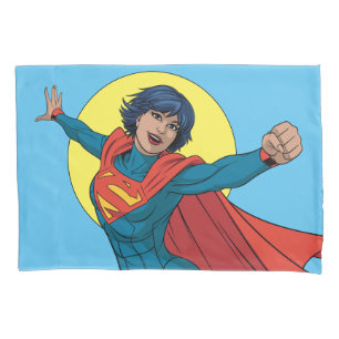Supergirl Flying in Blue Suit Pillowcase