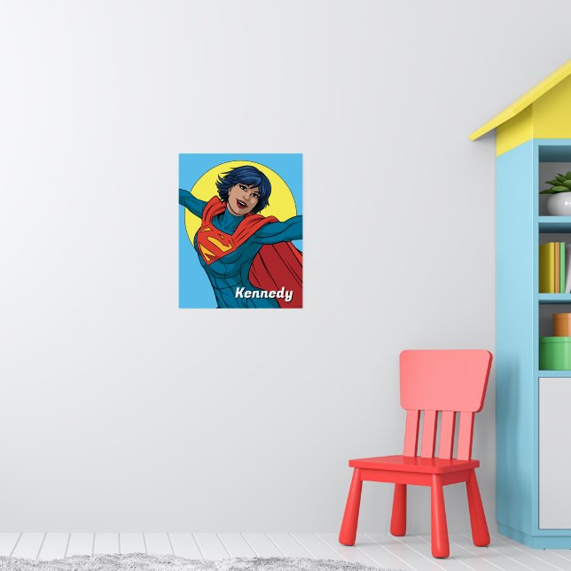 Supergirl Flying in Blue Suit Poster (Nursery 1)