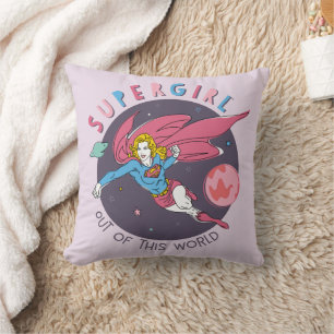 Supergirl Flying Upwards Illustration Cushion
