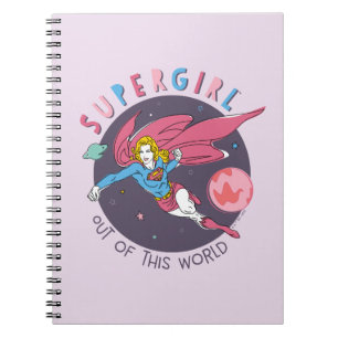 Supergirl Flying Upwards Illustration Notebook