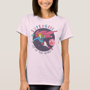 Supergirl Flying Upwards Illustration T-Shirt