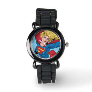 Supergirl Flying Upwards Illustration Watch