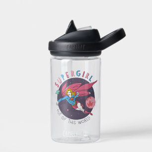 Supergirl Flying Upwards Illustration Water Bottle